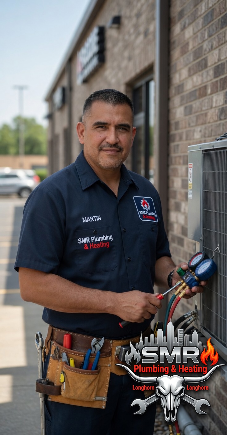 SMR Plumbing & Heating technician performing heating & hvac work