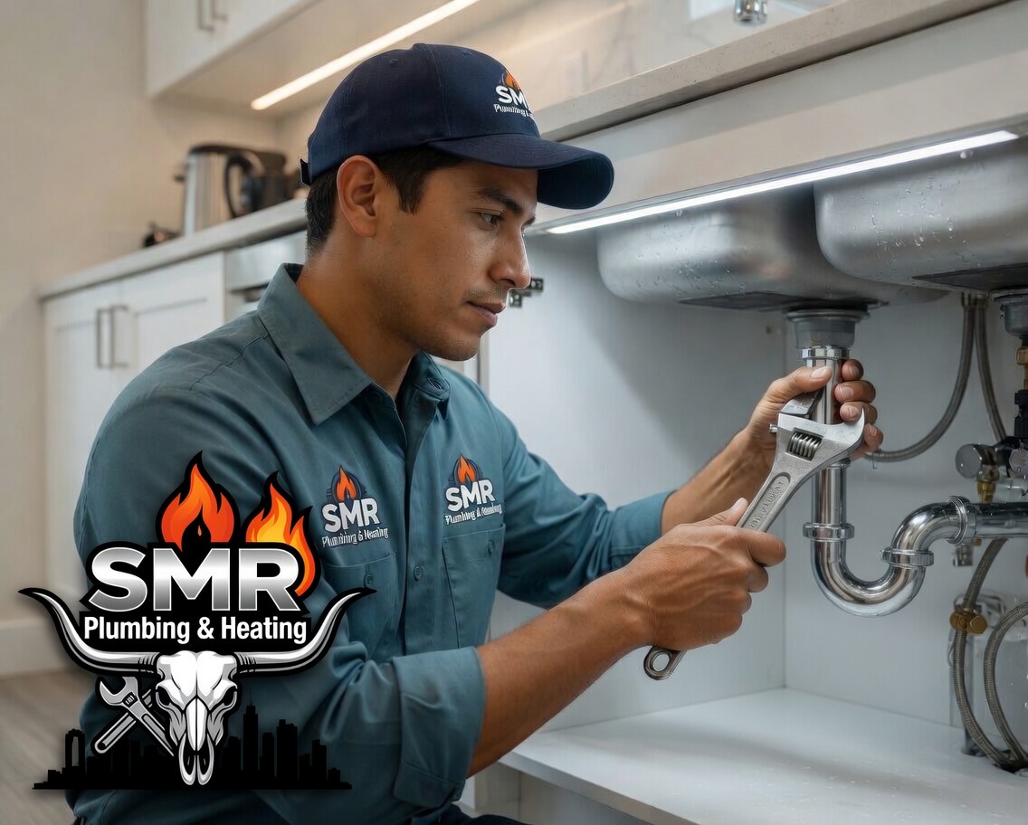 SMR Plumbing & Heating performing plumbing repair in Dallas–Fort Worth